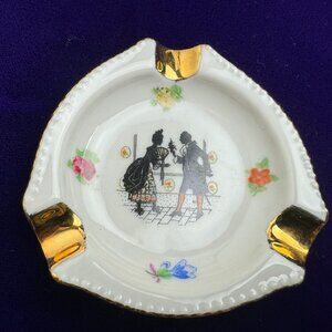 VTG MCM Small Women's Ashtray Victorian era RARE markings Germany American Zone